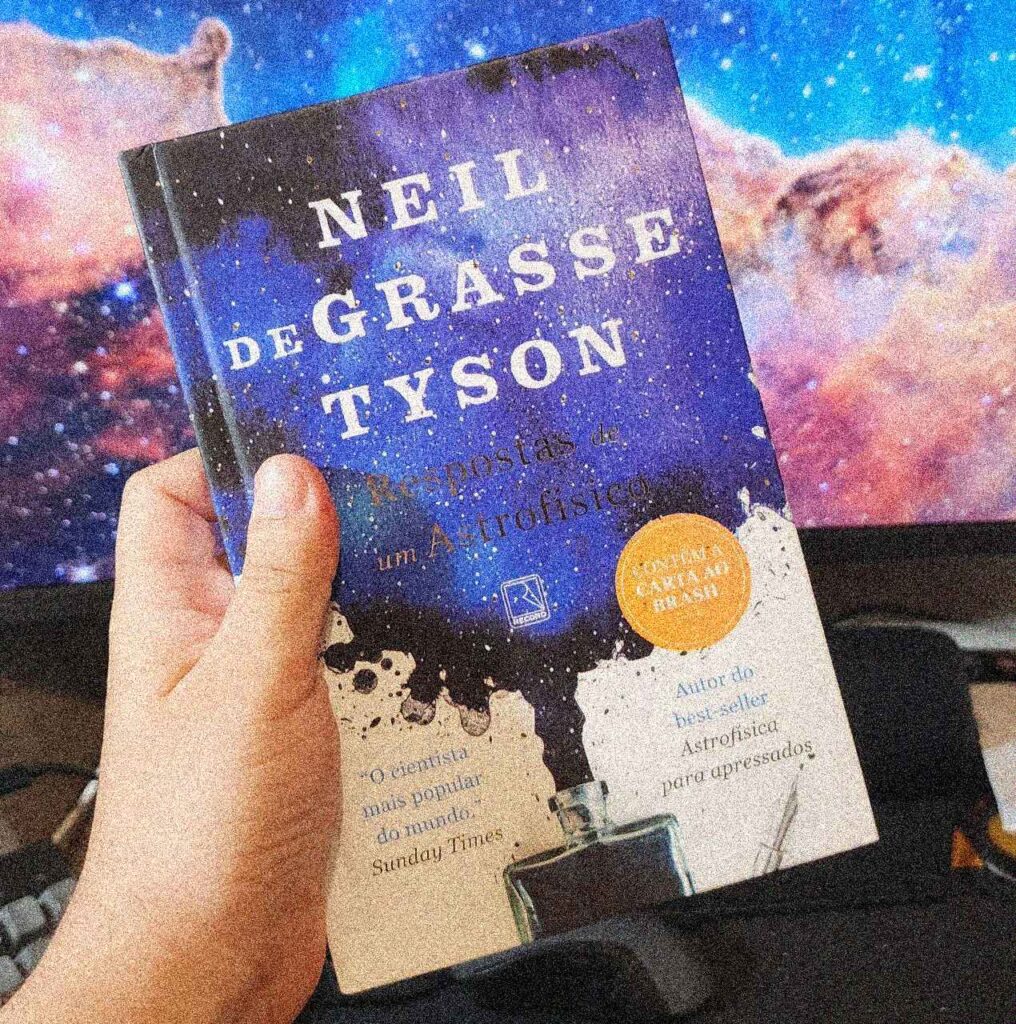 Capa do livro "Respostas de um Astrofísico", de Neail deGrasse Tyson